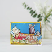 Der Schwarze Tod aus der Toggenburger Bibel 1411 Postkarte (Stehend Vorderseite)