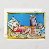 Der Schwarze Tod aus der Toggenburger Bibel 1411 Postkarte (Vorne/Hinten)