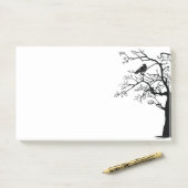 Der schwarze Vogel der raven Sticky Post-it Klebezettel (Auf Schreibtisch)