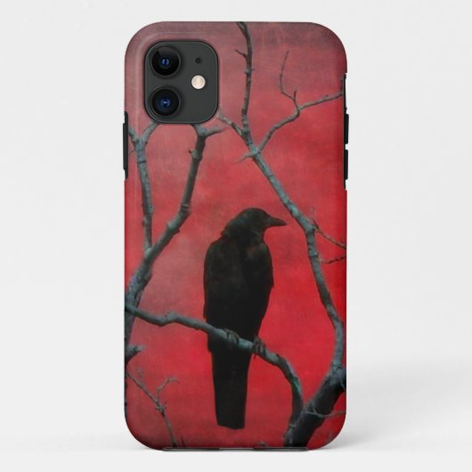 Der schwarze Vogel im Roten Case-Mate iPhone Hülle (Rückseite)