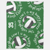 Der schwarze Volleyballplatz ist ihr schöner Platz Fleecedecke (Vorderseite)