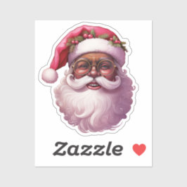 Der schwarze Weihnachtsmann glaubt an Jesus Weihna Aufkleber