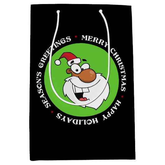 Der schwarze Weihnachtsmann macht seine unheilvoll Mittlere Geschenktüte (Vorderseite)