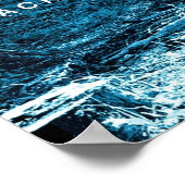 Der Schwarze Wolf allein im Wald Poster (Ecke)