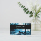 Der Schwarze Wolf allein im Wald Visitenkarte (Stehend Vorderseite)