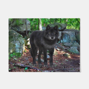 Der Schwarze Wolf Fußmatte