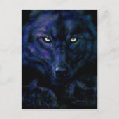 Der schwarze Wolf Postkarte (Vorderseite)