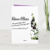 Der Schwarzeshollyhock-Mutter Tag-fertigen jede Karte (Rückseite)