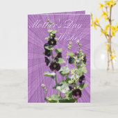 Der Schwarzeshollyhock-Mutter Tag-fertigen jede Karte (Gelbe Blume)