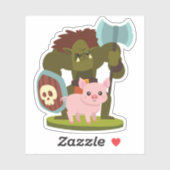 Der Schweinefleischsektor Aufkleber (Blatt)