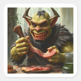 Der Schweinefleischsektor Quadratischer Aufkleber