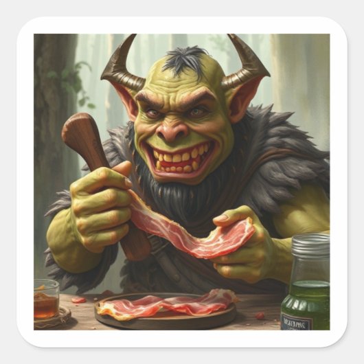 Der Schweinefleischsektor Quadratischer Aufkleber (Vorderseite)