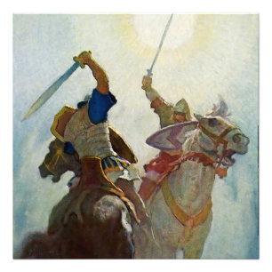 „Der Schwertkampf war heftig“ von NC Wyeth Fotodruck