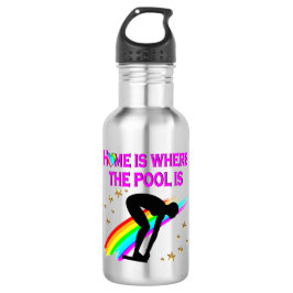 DER SCHWIMMER IST IMMER ZUM POOL BEREIT TRINKFLASCHE