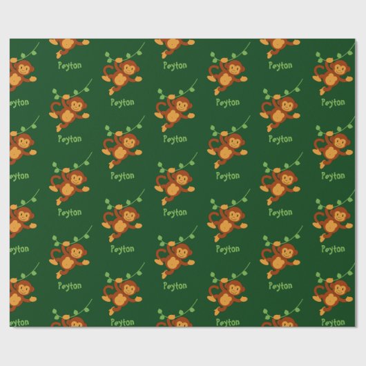 Der Schwingen des Affen-Dschungels Hinzufügen eine Geschenkpapier (Flach)