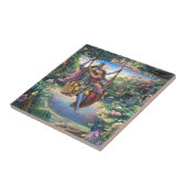 Der Schwingen-Zeitvertreib - Radha und Krishna Fliese (Seite)