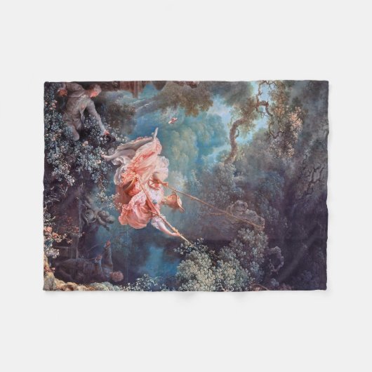 Der Schwung, Fragonard Fleecedecke (Vorderseite (Horizontal))