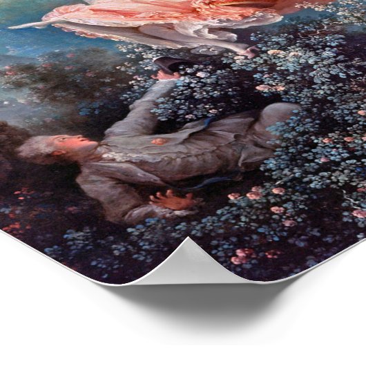 Der Schwung, Fragonard Poster (Ecke)