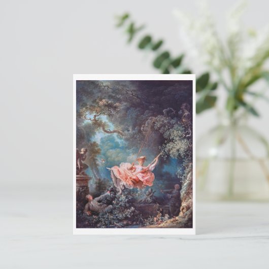 Der Schwung, Fragonard Postkarte (Stehend Vorderseite)