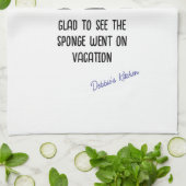 Der Schwung ging auf Urlaub Geschirrtuch (Gefaltet)