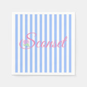 Der Sconset/Nantucket Blue Strip Napkin Serviette (Vorderseite)