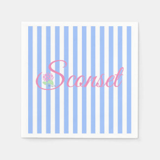 Der Sconset/Nantucket Blue Strip Napkin Serviette