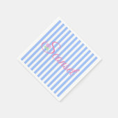 Der Sconset/Nantucket Blue Strip Napkin Serviette (Ecke)