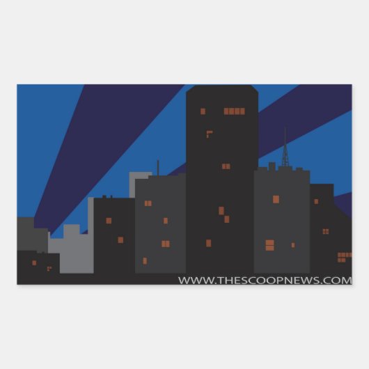 Der Scoop News City Aufkleber (Vorderseite)