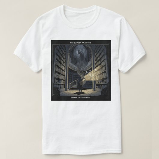 Der Scout und die verbotene Bibliothek T-Shirt (Design vorne)