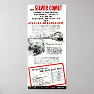 Der Seaboard RailRoad Silver Comet Train Poster