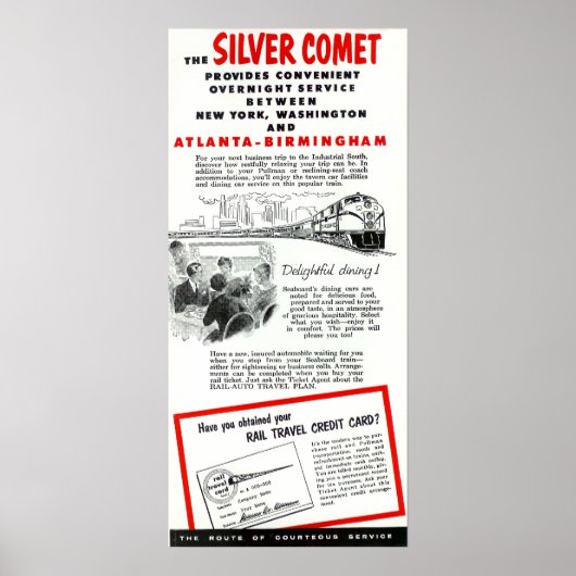 Der Seaboard RailRoad Silver Comet Train Poster (Vorne)