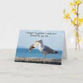 Der Seagull und der nicht gegenwärtige Geburtstag Karte (Gelbe Blume)