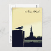 Der Seagull und die Freiheitsstatue Postkarte (Vorne/Hinten)