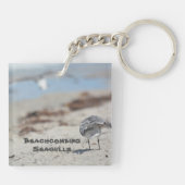 Der Seagulls Beach ist benutzerdefinierbar Schlüsselanhänger (Rückseite)