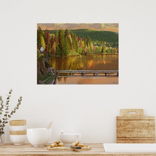 Der See bewachen Poster (Küche)