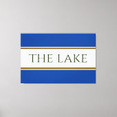 DER SEE Blaues Orangenbraun - Streifen Leinwanddruck (Vorderseite)