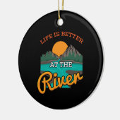 Der See - das Leben ist besser auf der Keramik Orn Ornament (Links)