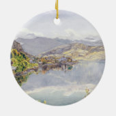 Der See der Luzerne, Berg Pilatus im Abstand Keramikornament (Hinten)