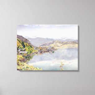 Der See der Luzerne, Berg Pilatus im Abstand Leinwanddruck