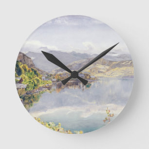 Der See der Luzerne, Berg Pilatus im Abstand Runde Wanduhr