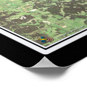 Der See des Ozarks Missouri Satellitenposter Karte Poster (Ecke)