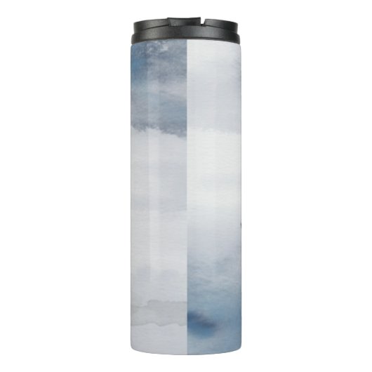 Der See | Dusty Blue Swan Brautparty Thermosbecher (Rückseite)