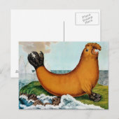 Der See-Elefant oder Der Walross (1879) Postkarte (Vorne/Hinten)