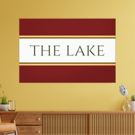 DER SEE Fett rote, weiße Orangenbraun Streifen Leinwanddruck