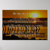 Der See Isle of Innisfree, Yeats Poster (Vorne)