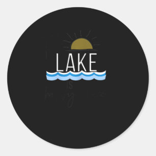 Der See ist mein glücklicher Ort Boating-Geschenk  Runder Aufkleber