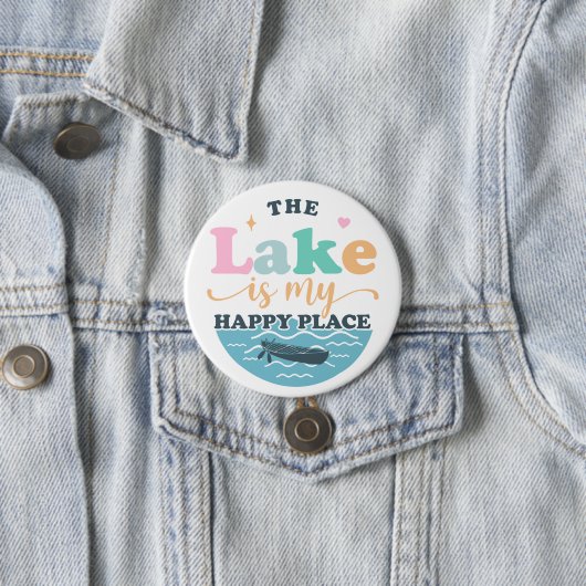 Der See ist mein glücklicher Ort Button (Beispiel)