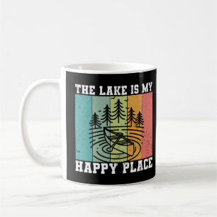 Der See ist mein glücklicher Ort Distressed Vintag Kaffeetasse