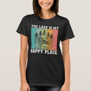 Der See ist mein glücklicher Ort Distresser Vintag T-Shirt