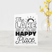Der See ist mein glücklicher Ort Karte (Gelbe Blume)